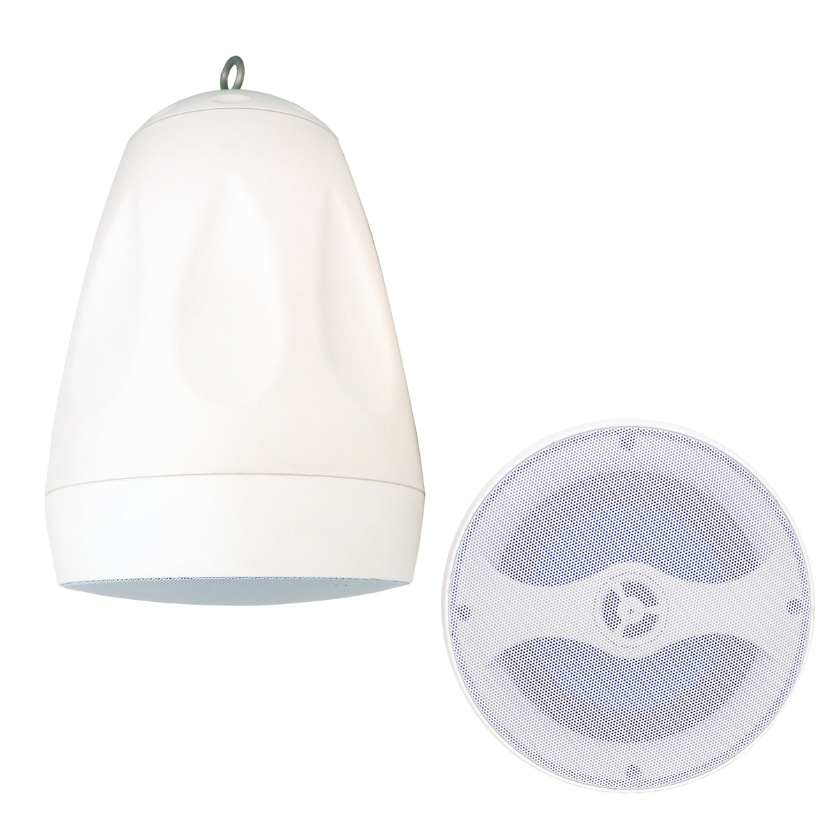 Speco Technologies Outdoor Speaker, 8 1/8" Diameter, 70/25V - White