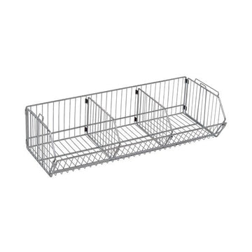 Quantum Storage Systems Chrome Basket, 14" Wide, Silver - 36"