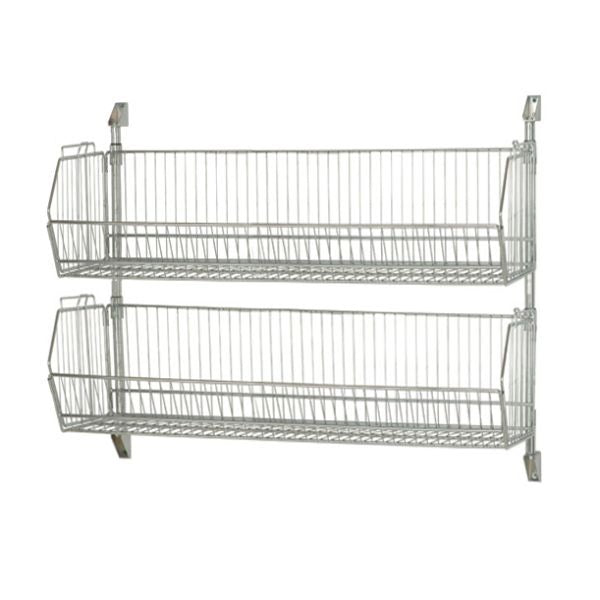 Quantum Storage Systems Chrome Basket, 20" x 48", Silver - 12"