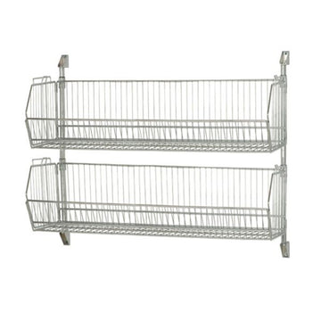 Quantum Storage Systems Chrome Basket, 20" x 48", Silver - 12"
