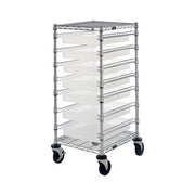 Quantum Storage Systems Steel Bin Cart, 24" Wide - Clear