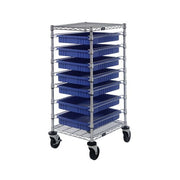 Quantum Storage Systems Steel Bin Cart, 24" Wide - Red