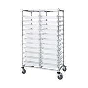 Quantum Storage Systems Steel Bin Cart, 40" Wide - Clear