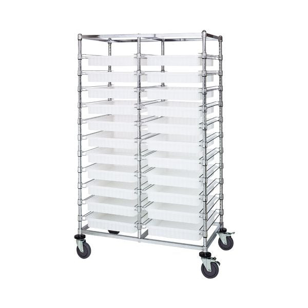 Quantum Storage Systems Steel Bin Cart, 40" Wide - Clear