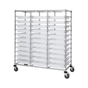 Quantum Storage Systems Steel Bin Cart, 60" Wide - Clear