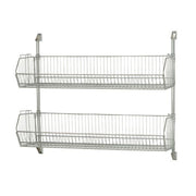 Quantum Storage Systems CAN-34 Post-Mounted Cantilever Baskets, 14" Wide, Silver - 48"