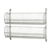Quantum Storage Systems CAN-34 Post-Mounted Cantilever Baskets, 20" Wide, Silver - 48"