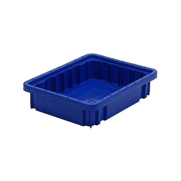 Quantum Storage Systems Polypropylene Dividable Container, Blue - 8 1/4" x 10 7/8" x 2 1/2"