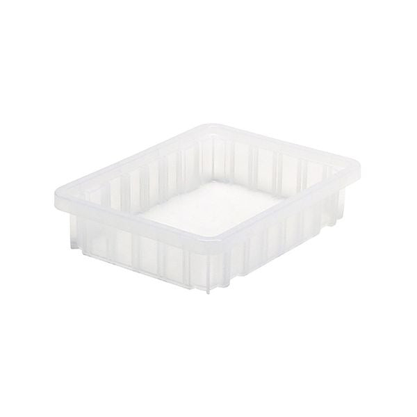Quantum Storage Systems Polypropylene Dividable Container, Clear - 8 1/4" x 10 7/8" x 2 1/2"