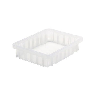 Quantum Storage Systems Polypropylene Dividable Container, Clear - 8 1/4" x 10 7/8" x 2 1/2"