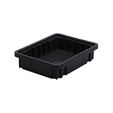 Quantum Storage Systems ESD Dividable Container, Black - 8 1/4" x 10 7/8" x 2 1/2"