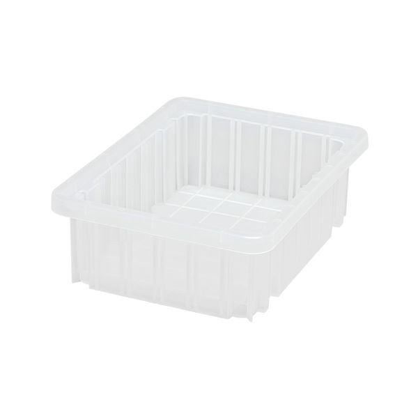 Quantum Storage Systems Polypropylene Dividable Container, Clear - 8 1/4" x 10 7/8" x 3 1/2"