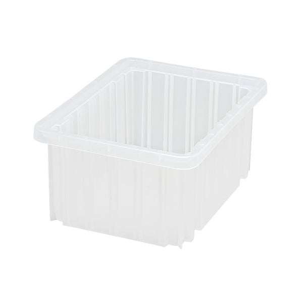 Quantum Storage Systems Polypropylene Dividable Container, Clear - 8 1/4" x 10 7/8" x 5"