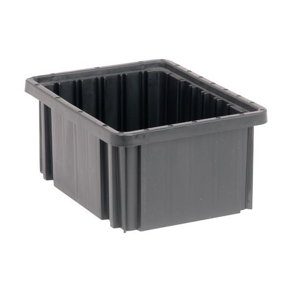 Quantum Storage Systems ESD Dividable Container, Black - 8 1/4" x 10 7/8" x 5"