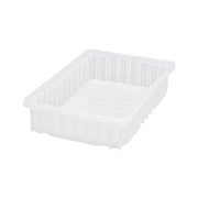 Quantum Storage Systems Polypropylene Dividable Container, Clear - 10 7/8" x 16 1/2" x 3 1/2"