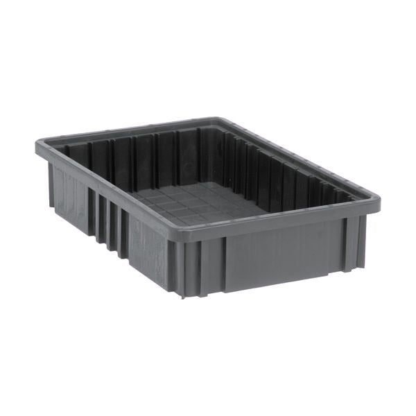 Quantum Storage Systems ESD Dividable Container, Black - 10 7/8" x 16 1/2" x 3 1/2"