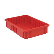 Quantum Storage Systems Polypropylene Dividable Container, Gray - 10 7/8" x 16 1/2" x 3 1/2"