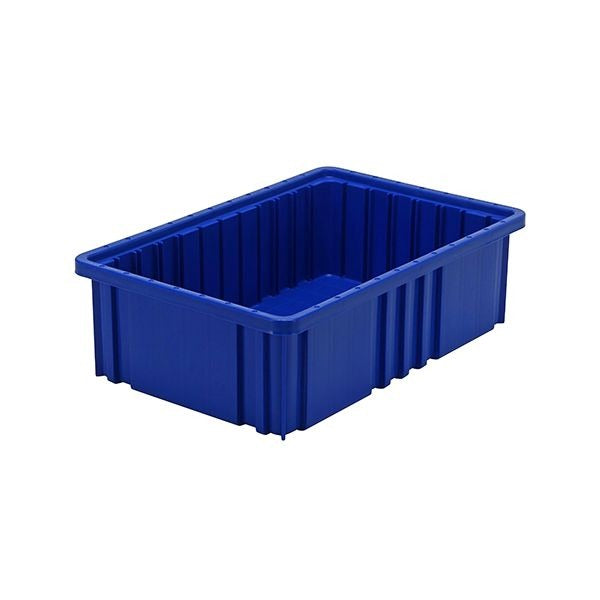 Quantum Storage Systems Polypropylene Dividable Container, Blue - 10 7/8" x 16 1/2" x 5"