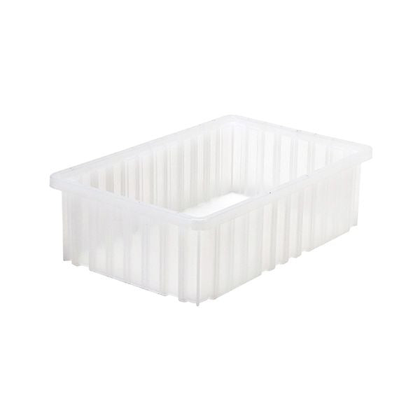 Quantum Storage Systems Polypropylene Dividable Container, Clear - 10 7/8" x 16 1/2" x 5"