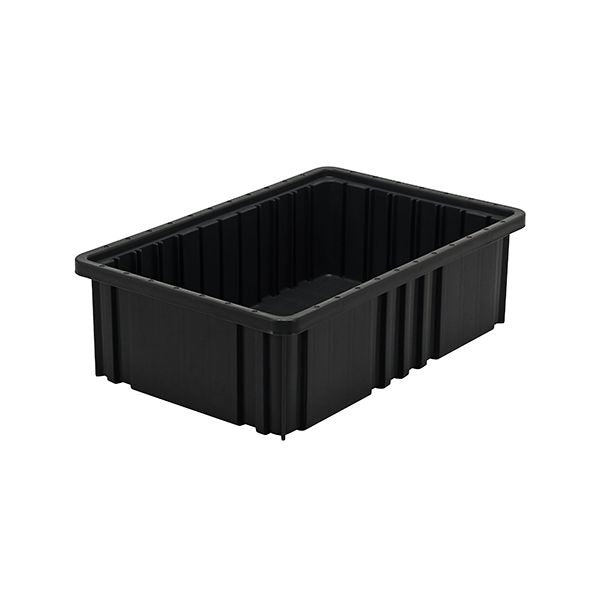 Quantum Storage Systems ESD Dividable Container, Black - 10 7/8" x 16 1/2" x 5"