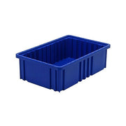 Quantum Storage Systems Polypropylene Dividable Container, Gray - 10 7/8" x 16 1/2" x 5"