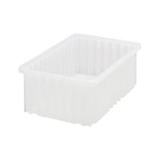 Quantum Storage Systems Polypropylene Dividable Container, Clear - 10 7/8" x 16 1/2" x 6"