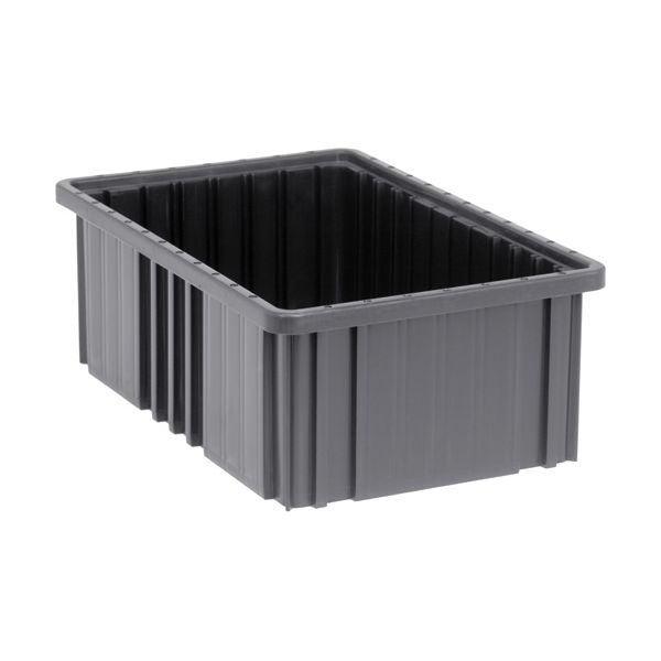 Quantum Storage Systems ESD Dividable Container, Black - 10 7/8" x 16 1/2" x 6"