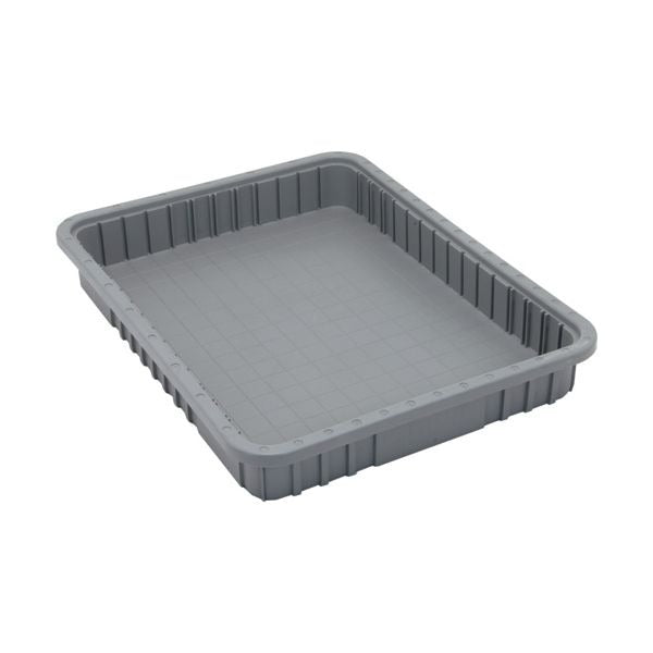 Quantum Storage Systems Polypropylene Dividable Container, Red - 17 1/2" x 22 1/2" x 3"