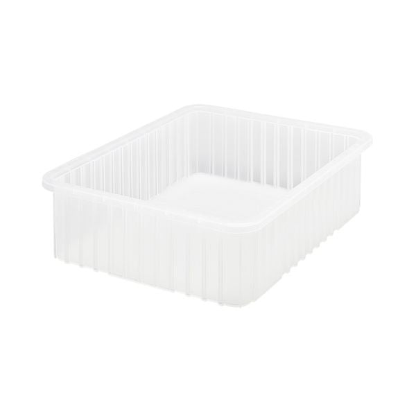 Quantum Storage Systems Polypropylene Dividable Container, Clear - 17 1/2" x 22 1/2" x 6"