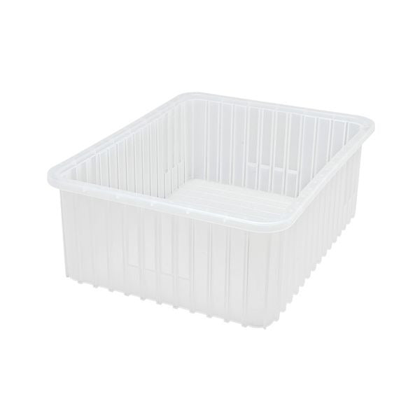 Quantum Storage Systems Polypropylene Dividable Container, Clear - 17 1/2" x 22 1/2" x 8"
