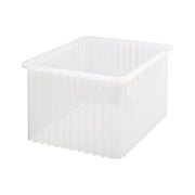 Quantum Storage Systems Polypropylene Dividable Container, Clear - 17 1/2" x 22 1/2" x 12"