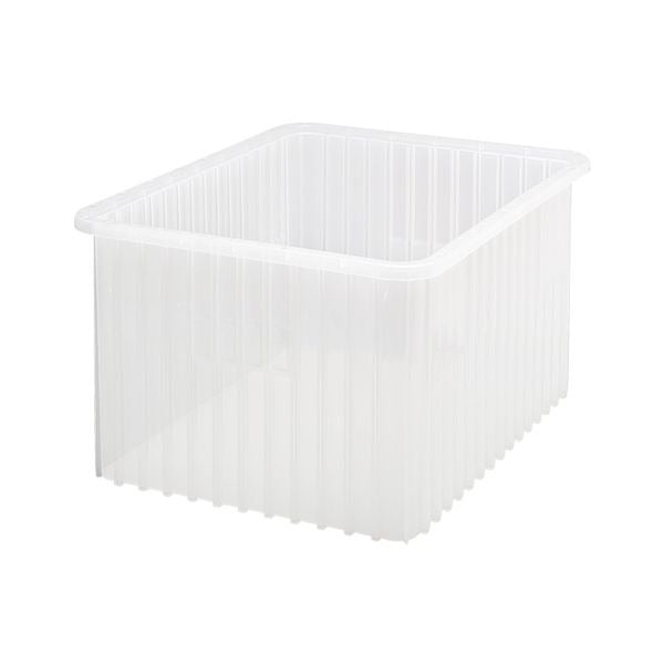 Quantum Storage Systems Polypropylene Dividable Container, Clear - 17 1/2" x 22 1/2" x 12"