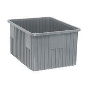 Quantum Storage Systems Polypropylene Dividable Container, Gray - 17 1/2" x 22 1/2" x 12"