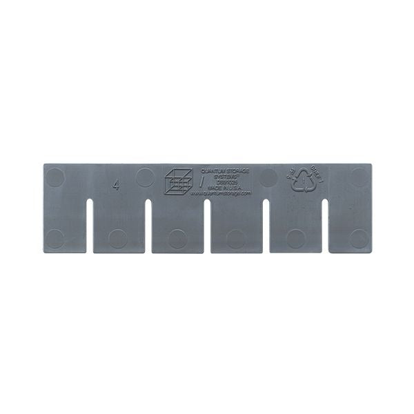 Quantum Storage Systems Polypropylene Divider, Gray, 6/Pack - Short