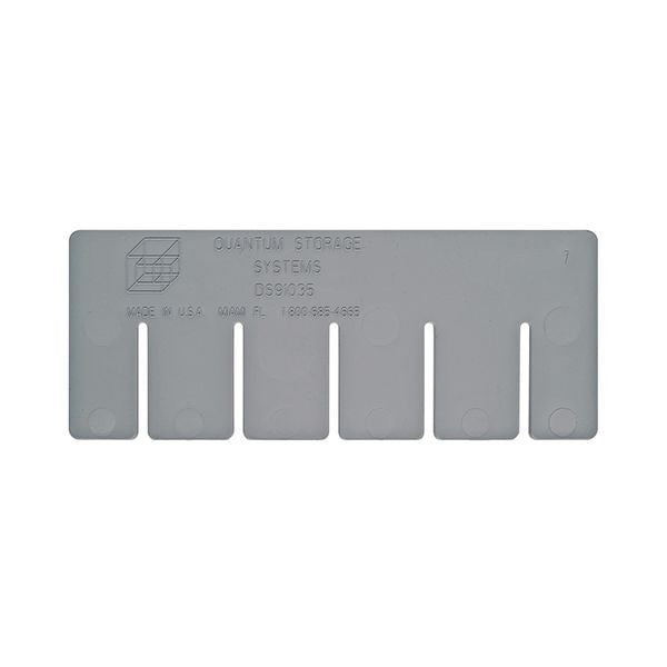 Quantum Storage Systems Polypropylene Divider, Gray, 6/Pack - Short