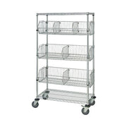 Quantum Storage Systems Chrome Basket Unit, 69" High, Silver - 18" 36"