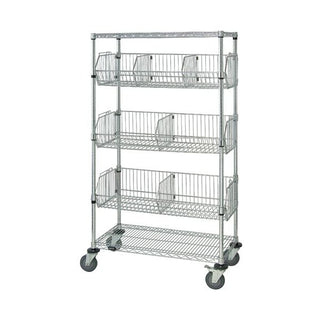 Quantum Storage Systems Chrome Basket Unit, 69" High, Silver - 18" 36"