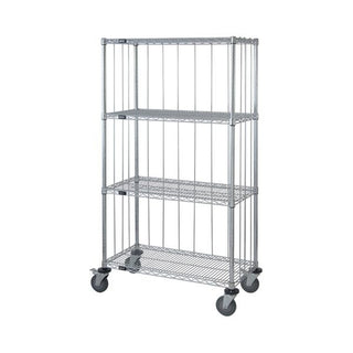 Quantum Storage Systems Mobile Enclosure Cart, 69" High, Silver - 18" x 36"