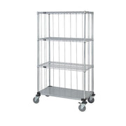 Quantum Storage Systems Mobile Enclosure Cart, 69" High, Silver - 18" x 36"