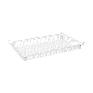 Quantum Storage Systems Wire Basket, 14" x 22", White - 3"