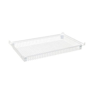 Quantum Storage Systems Wire Basket, 14" x 22", White - 3"