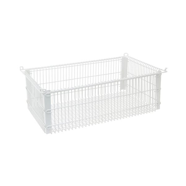 Quantum Storage Systems Wire Basket, 14" x 22", White - 8"