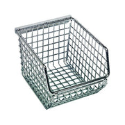 Quantum Storage Systems Wire Mesh Bin, Silver - 4 1/4" x 5 1/4" x 3"