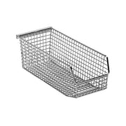 Quantum Storage Systems Wire Mesh Bin, Silver - 4 3/4" x 11" x 4"