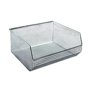 Quantum Storage Systems Wire Mesh Bin, Silver - 16 1/4" x 14 1/2" x 7"