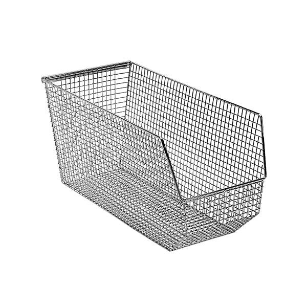 Quantum Storage Systems Wire Mesh Bin, Silver - 8 1/8" x 17 3/4" x 9"