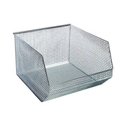 Quantum Storage Systems Wire Mesh Bin, Silver - 17 1/8" x 18 1/2" x 11 1/8"