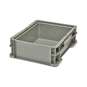 Quantum Storage Systems HDPE Plastic Wall Container, Gray - 15" x 12" x 5"