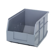 Quantum Storage Systems Polypropylene Stackable Shelf Bin, 7" High, Gray - photo 2
