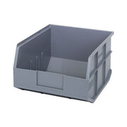 Quantum Storage Systems Polypropylene Stackable Shelf Bin, 7" High, Gray - photo 3